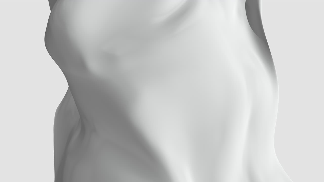 Creamy smooth milk pours slowly over elegant 3D monotone background