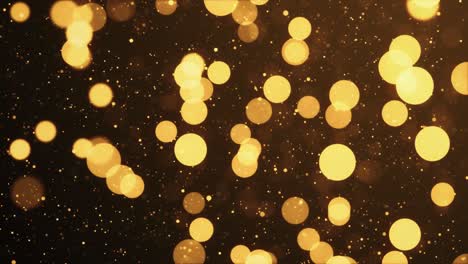 gold magical blinking particles. glitter glamour seamless loop abstract background.