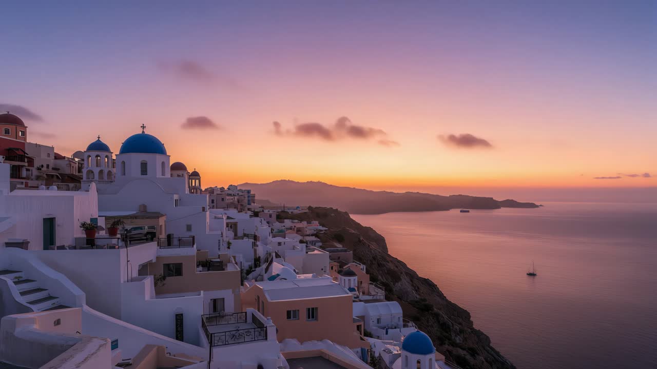 Sunrise in Santorini, Greece