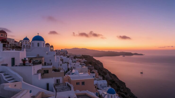 Sunrise in Santorini, Greece