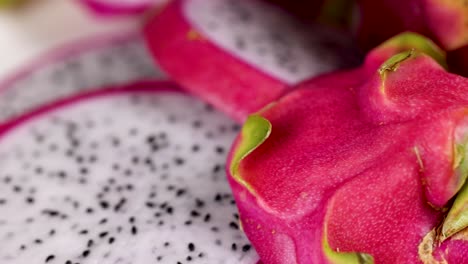 detailed view of vibrant dragon fruit slices