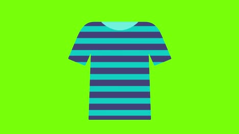 animation of a t shirt on a green screen background