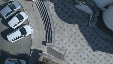 aerial view of a historic residential district in lisbon, portugal, with casting beautiful shadows