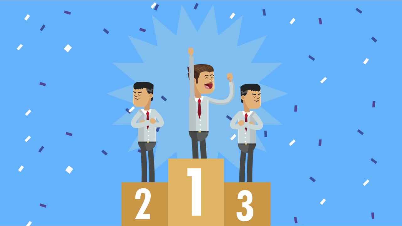 포디움 캐릭터의 사업가 팀