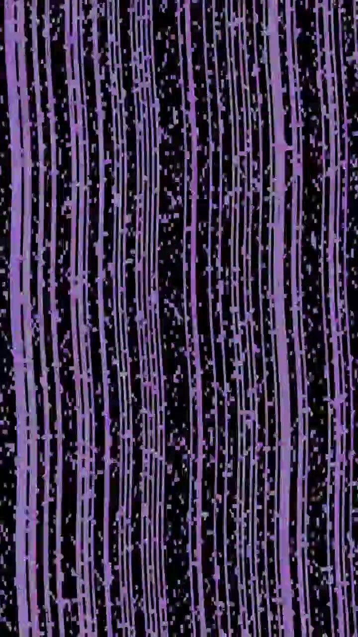 Abstract Digital Glitch Effect with Vertical Purple Lines