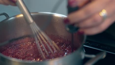 confectioner boils syrup and regulates dessert temperature