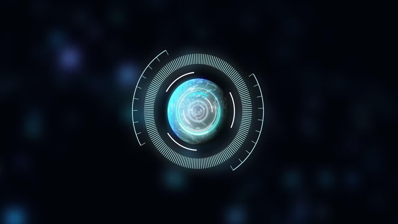 Animation of scope scanning and data processing over globe