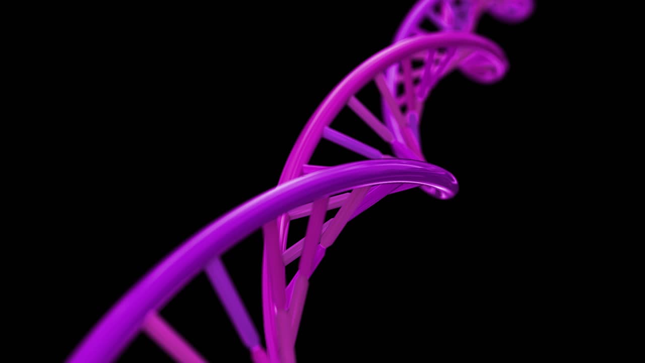 adn giratorio rna doble hélice ciencia lenta microscopio electrónico de primer plano dof 4k