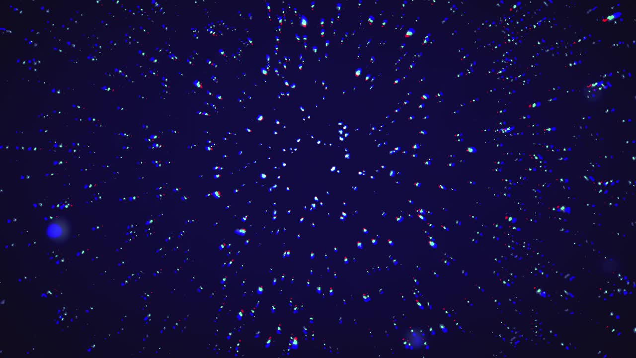 우주 시각 3d 효과 눈이 떨어지는 배경 루프