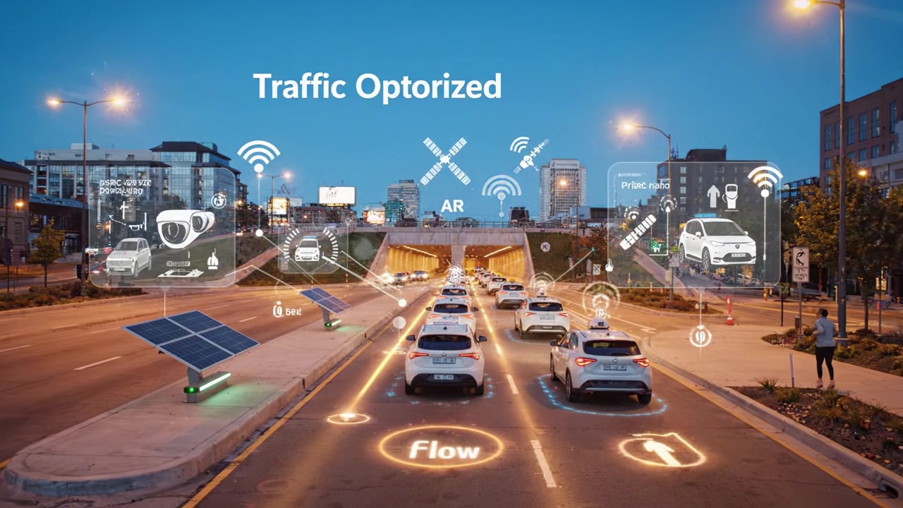 Sistema Avanzato di Gestione del Traffico che Integra Realtà Aumentata e Visualizzazione dei Dati per un Flusso Veicolare Ottimizzato e un'Esperienza di Guida Ottimizzata negli Ambienti Urbani