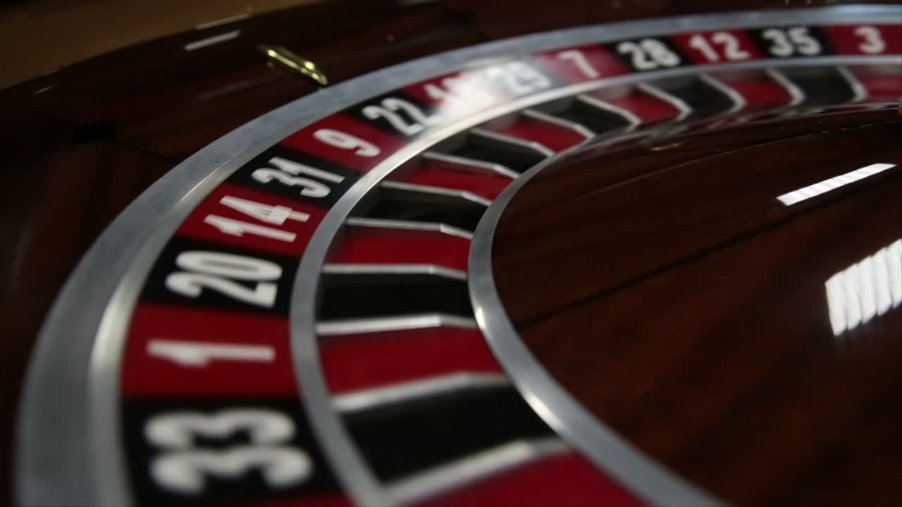 Primo piano del tavolo da roulette