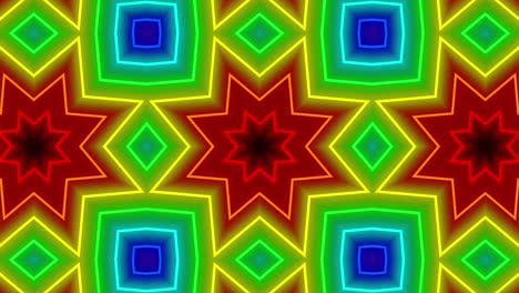 neon geometric pattern illumination animation motion graphics