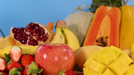 a vibrant assortment of fresh fruits showcased