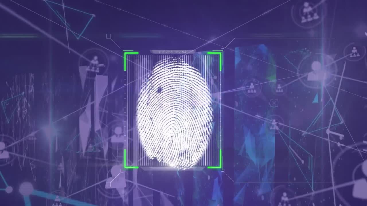 animación digital de un globo giratorio a través de una interfaz digital con procesamiento de datos en fondo azul