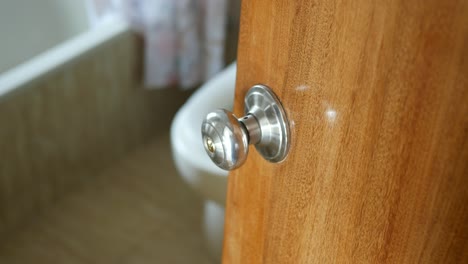 bathroom door with handle
