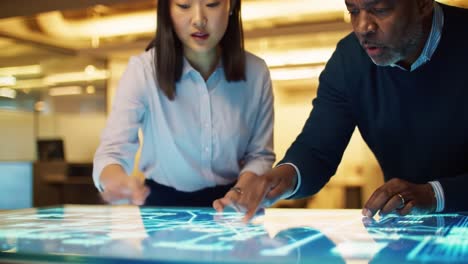 business collaboration on interactive display