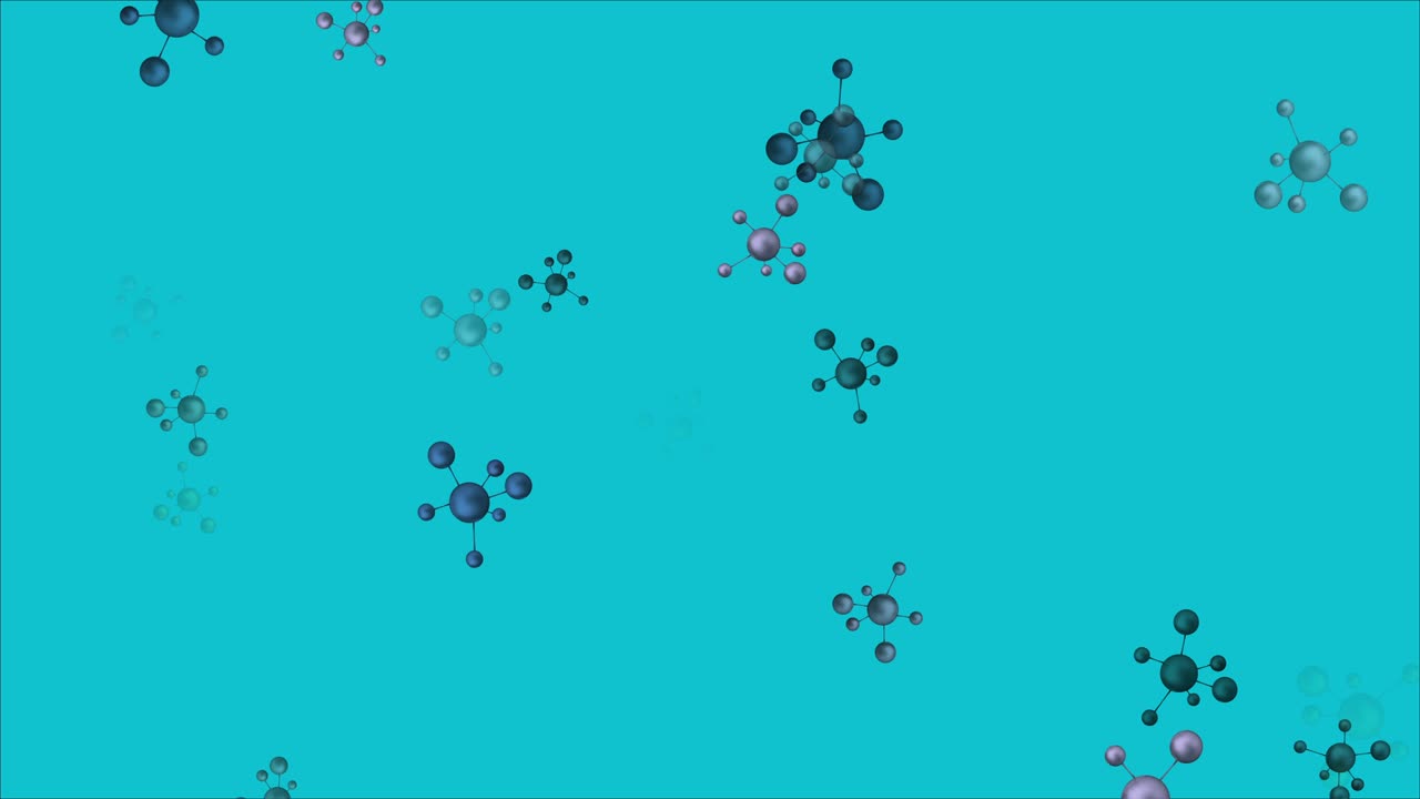 molécula abstracta con bucle de 4k, animación de adn