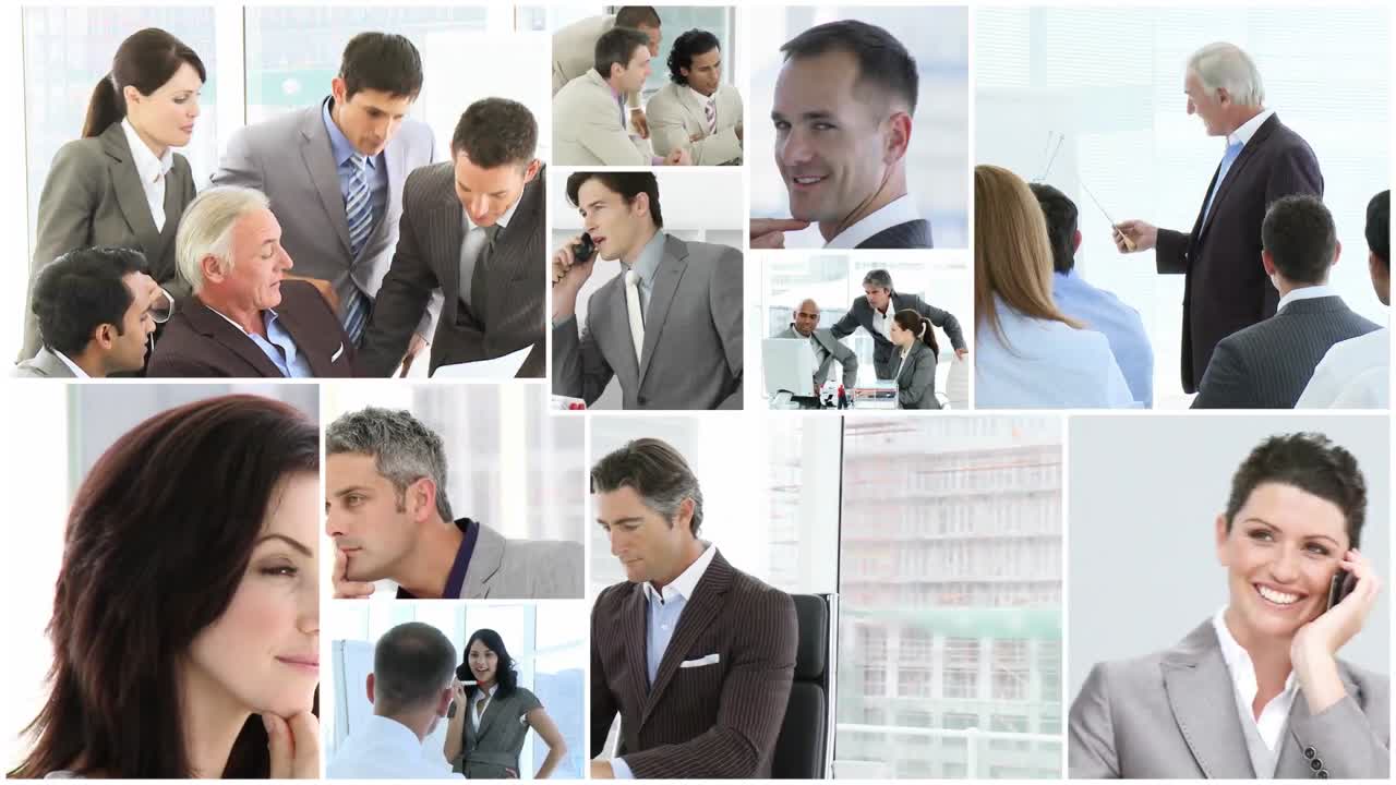 montaje de video de negocios