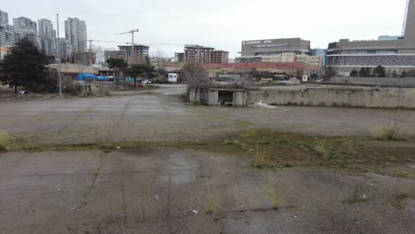 empty lot in urban setting