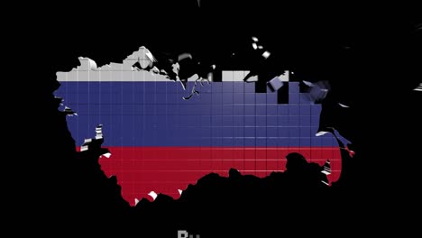 russia map showing up intro by regions 4k animated russia map intro background with countries appearing and fading one by one and camera movement