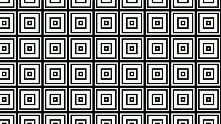Graphic design of small cubes in black color forming a graphic mesh in panoramic motion