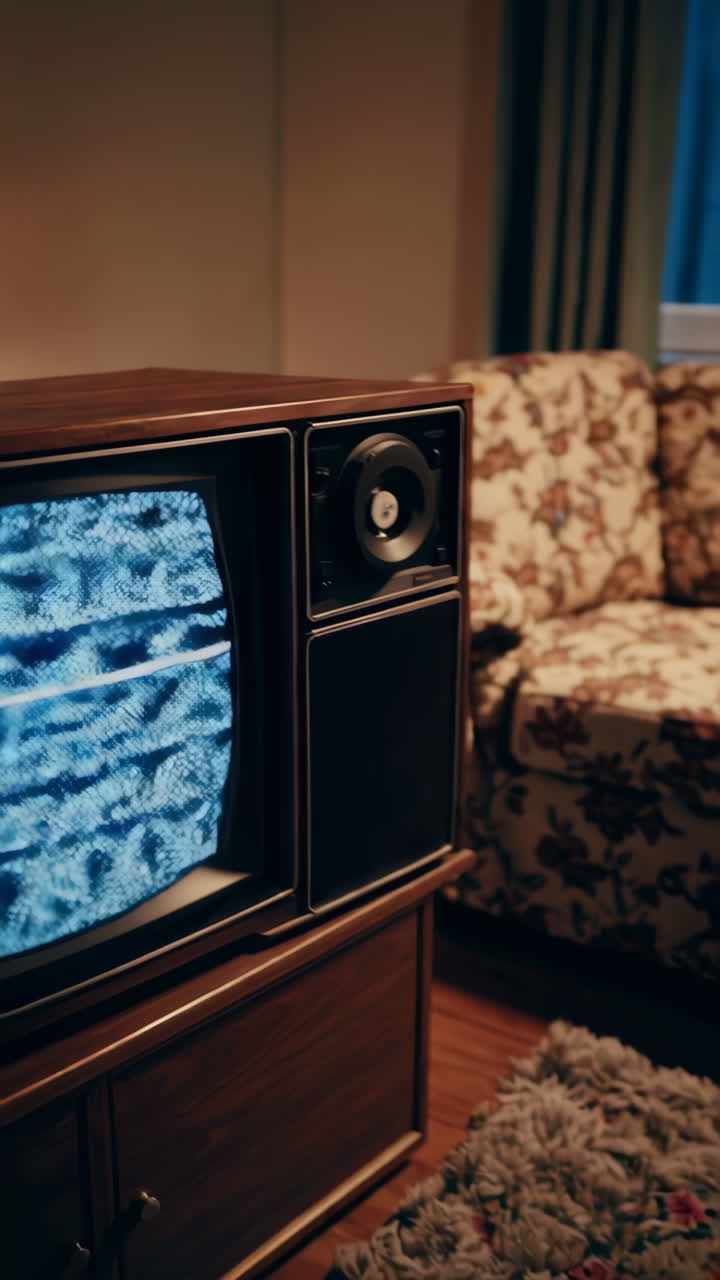 Vintage Television in a Retro Living Room