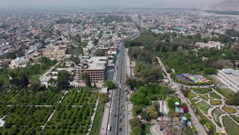 vista aérea de la carretera kabul-jalalabad