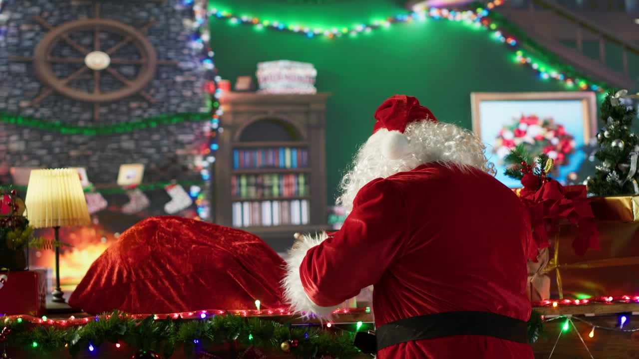 Santa Claus in a festive setting