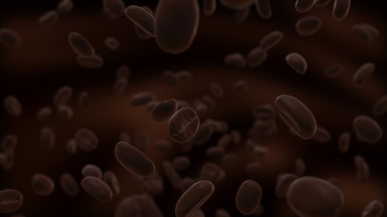 갈색 배경 에 느린 동작 으로 떨어지는 구운 커피 콩