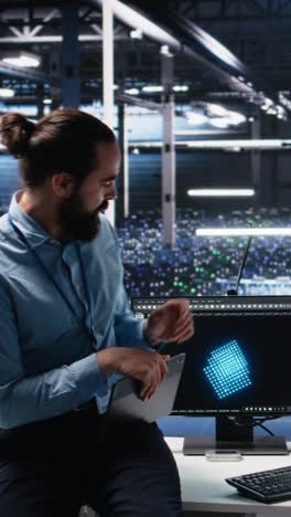 vertical video data center engineering team collaborating on neural network development