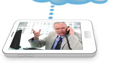 video of business people calling on a smartphone