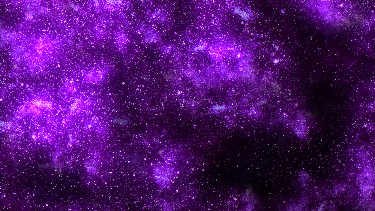 별의 밤은 화려한 보라색과 검은색 우주 배경과 반이는 별을 매료합니다.