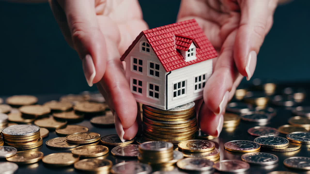 House on a stack of coins