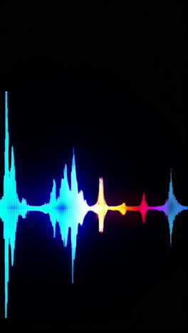forma de onda de audio colorida