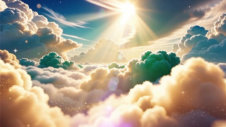Sfondo di Adorazione Cristiana con Luce Celeste