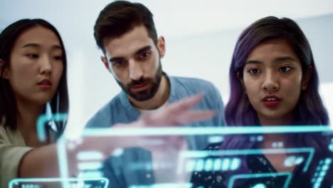 team collaboration on a digital display