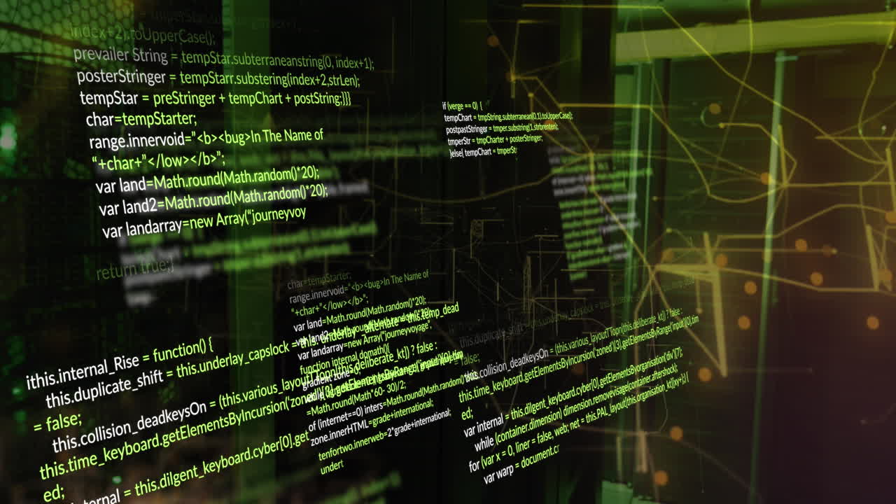 animação do processamento de dados contra a sala de servidores de computador