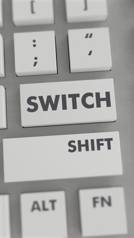 switch button pressing on keyboard vertical video