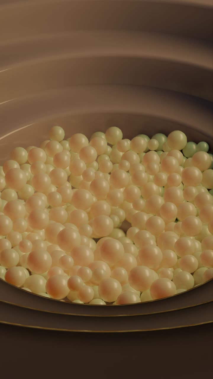 renderizado 3d abstracto de esferas en un cuenco