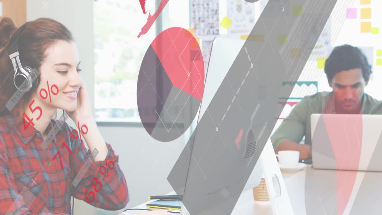 사무실에서 일하는 사람들에 대한 통계 데이터 처리