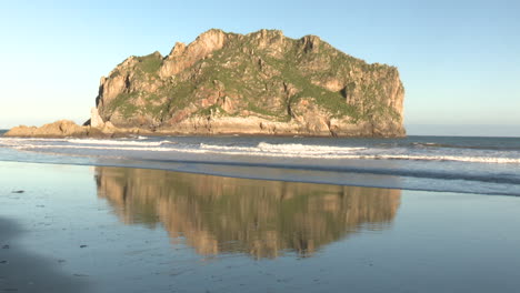 Island Beach Scene with Reflections