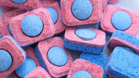 many dishwasher detergent tablets closeup
