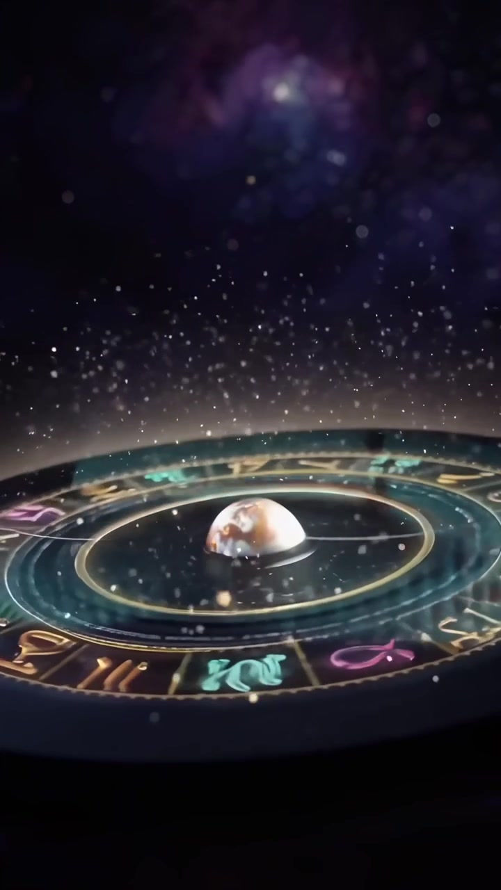 Rotating Zodiac Signs and Celestial Sphere in a Starry Cosmos