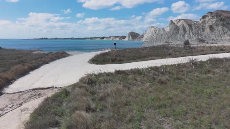 white cliffs and coastal scenery