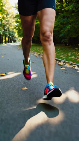 mulher a correr num parque.