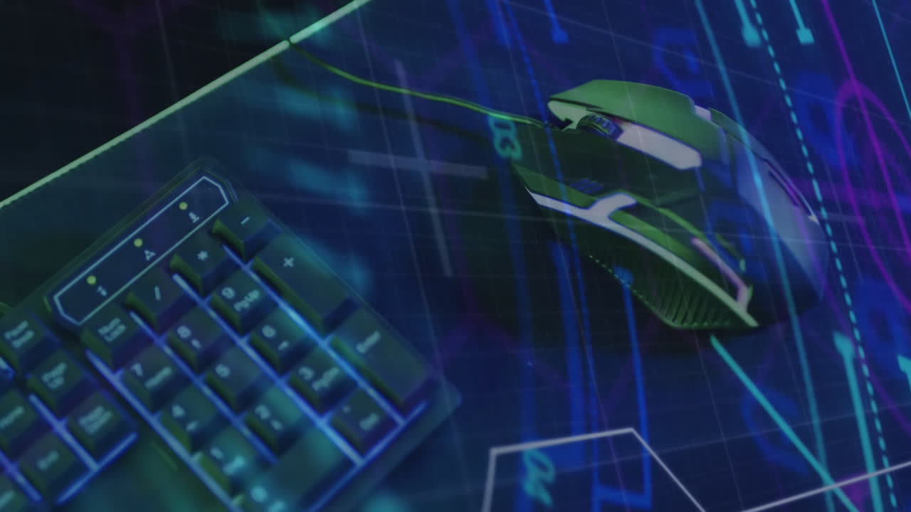 Animation of scope scanning and data processing over video game computer equipment