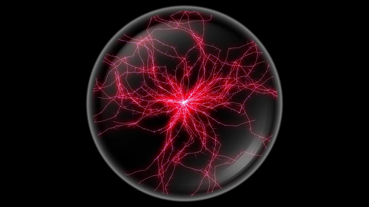 Plasma ball against a black background