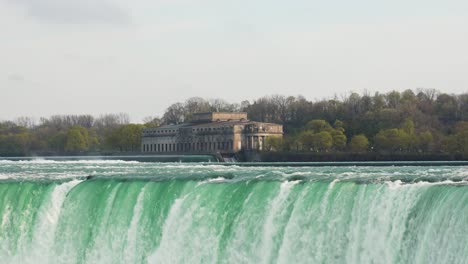 close up of the top on niagara falls