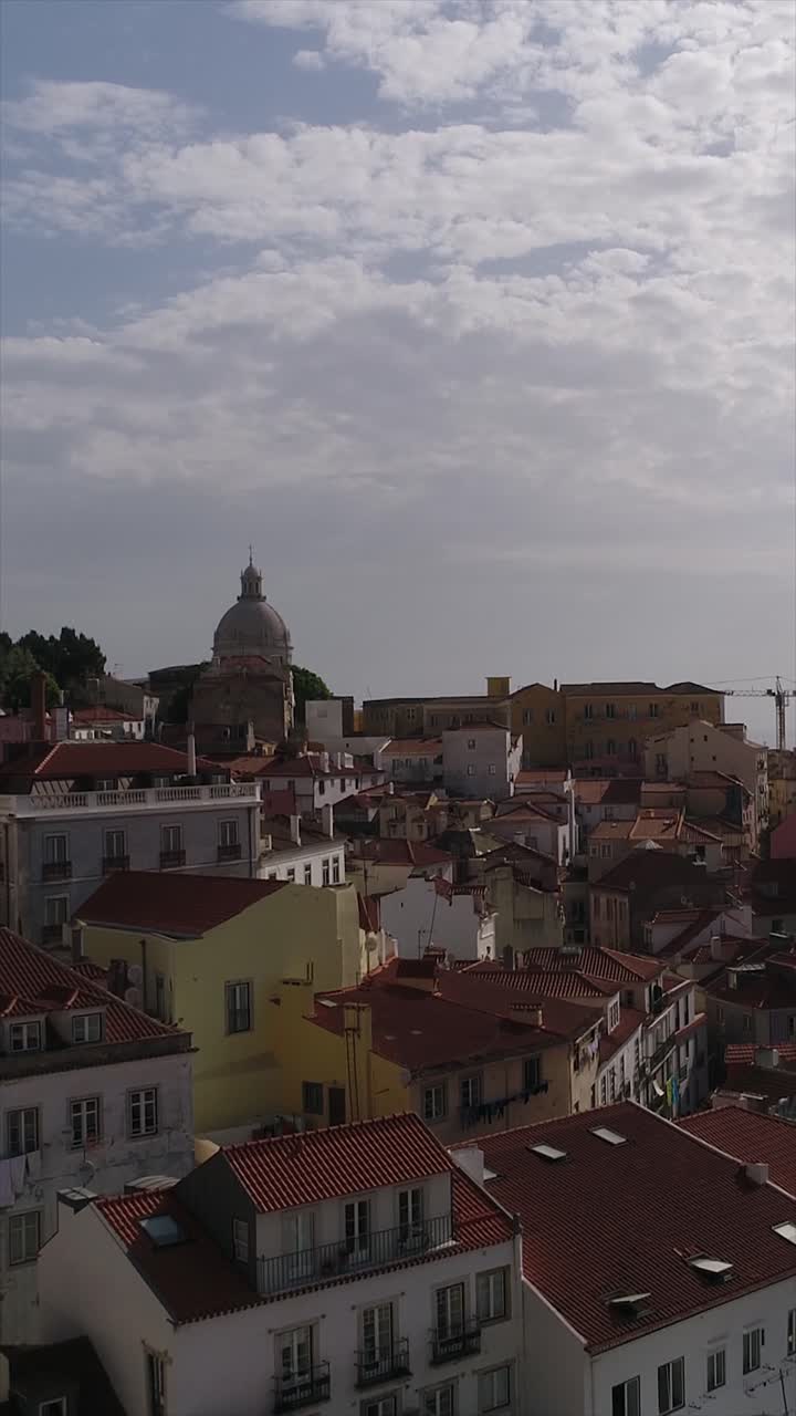 drone footage of the Portuguese city of Lisbon, capital of Portugal