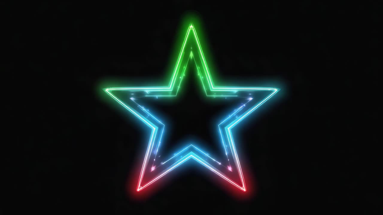 Neon Star Outline